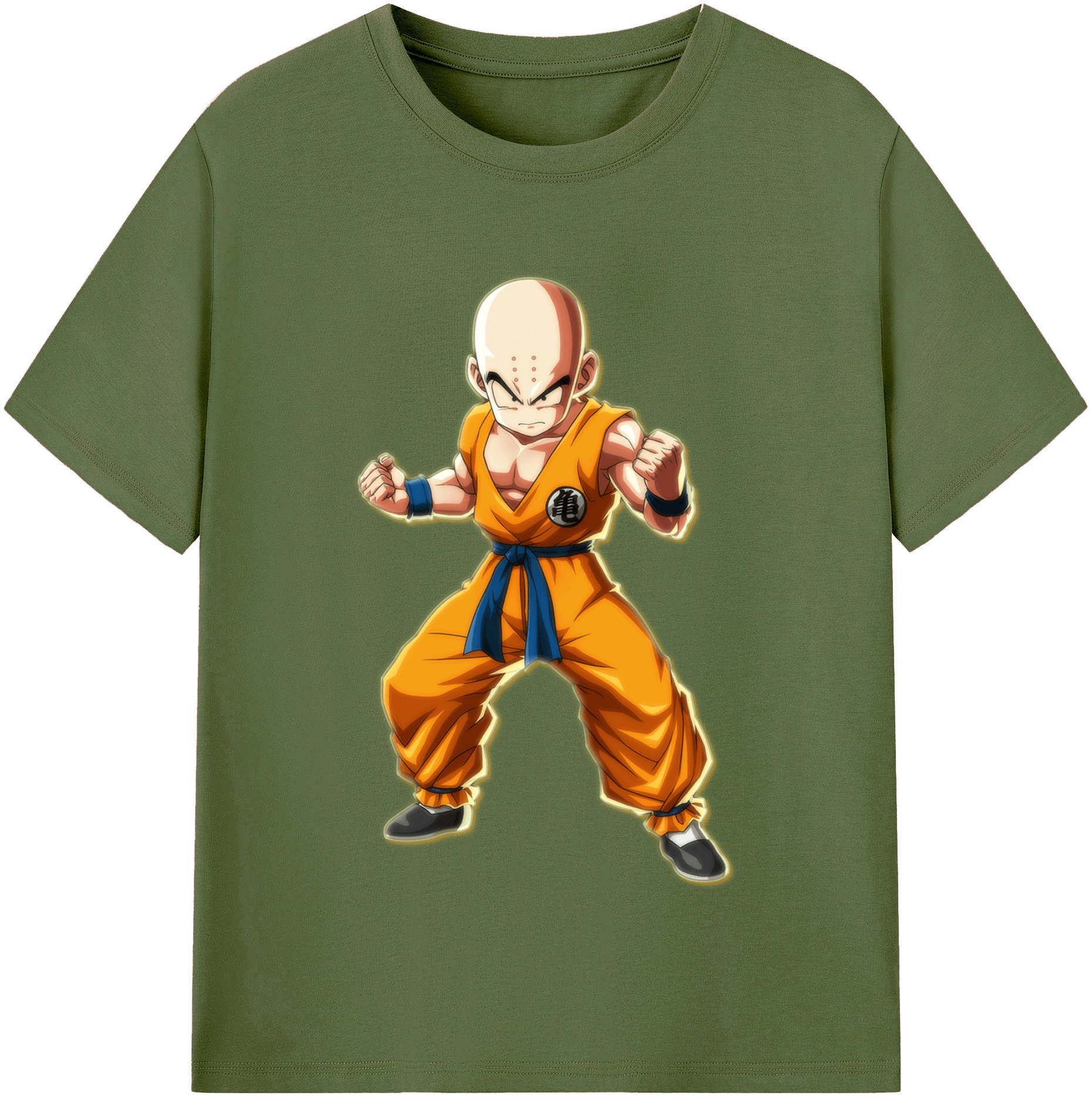 （画像用） ドラゴンボール クリリン DRAGON BALL krillin 綿100％半袖Tシャツ（フロントプリント）